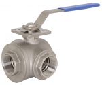 BV3I Series 3-Way Industrial Stainless Steel Ball Valve - T-Port